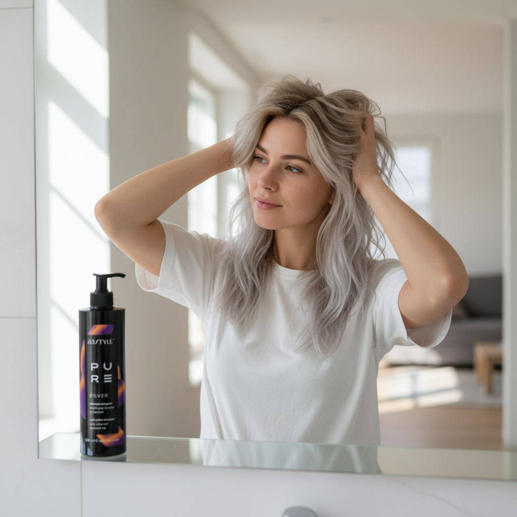Sampon Profesional Pentru Par, Anti Galben, Pure Silver, 500 ml