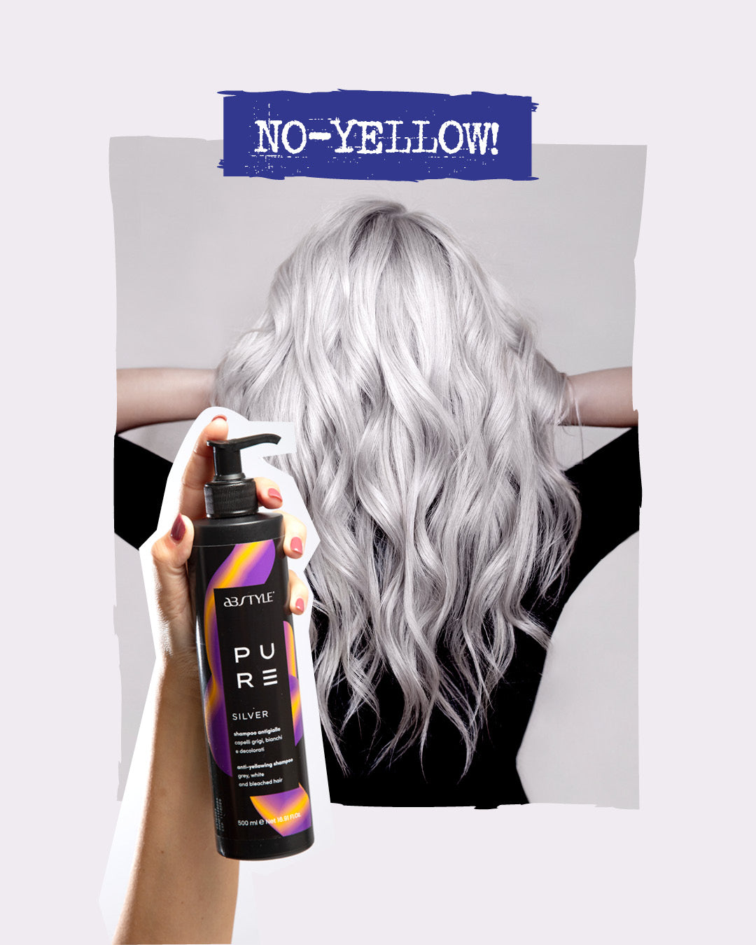 Sampon Profesional Pentru Par, Anti Galben, Pure Silver, 500 ml
