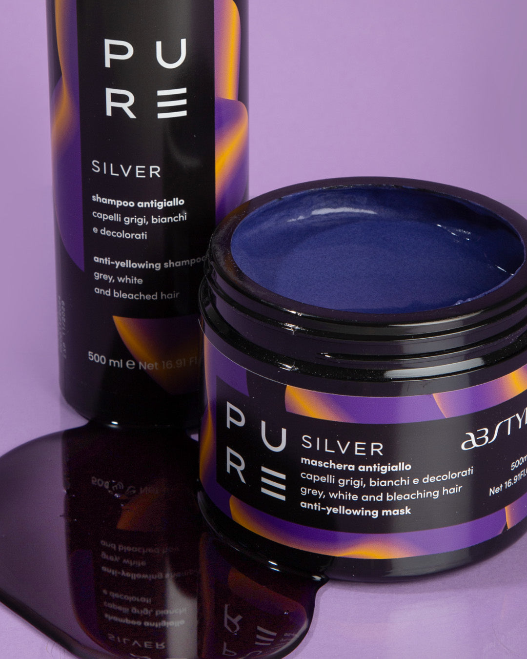 Masca Profesionala De Par, Anti-Galben, Pure Silver, 500 ml