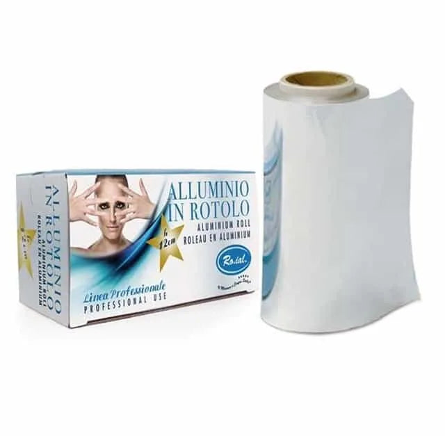 Folie de Aluminiu pentru Vopsit Șuvițe ROIAL – 12 cm × 100 m