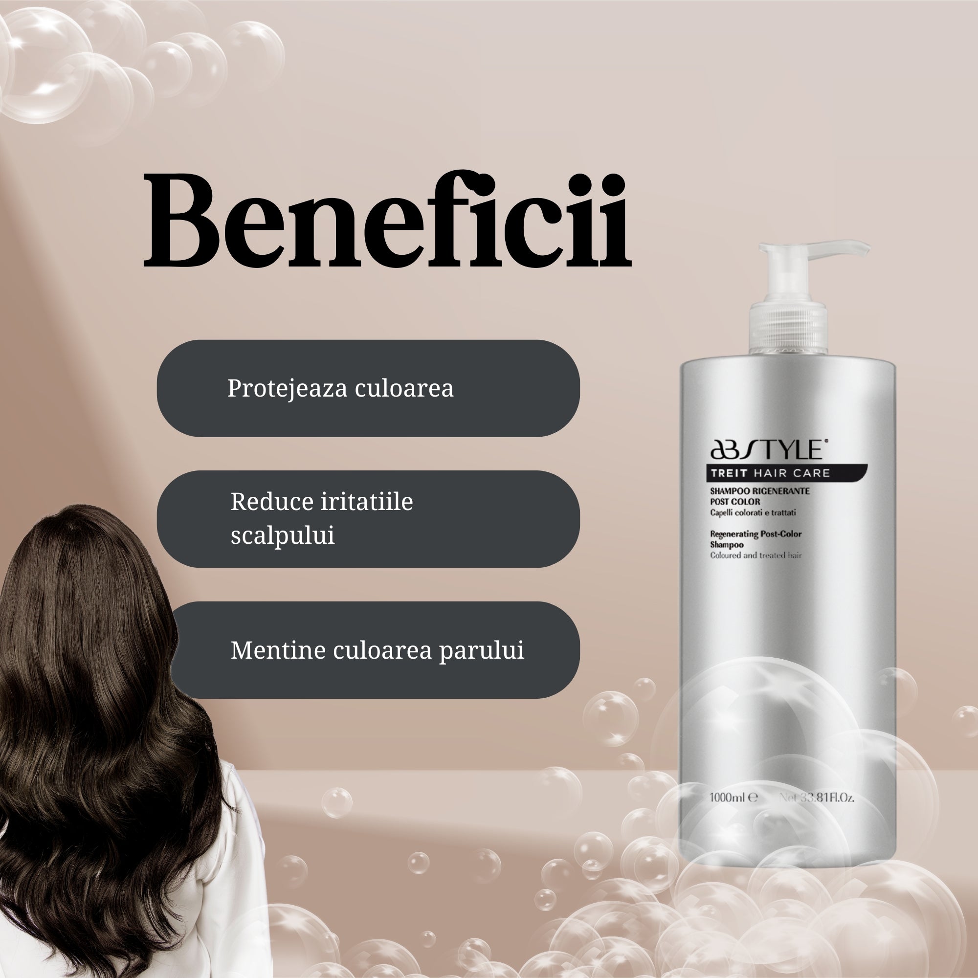 Sampon Profesional Abstyle Treit, Par Vopsit, 1000 ml