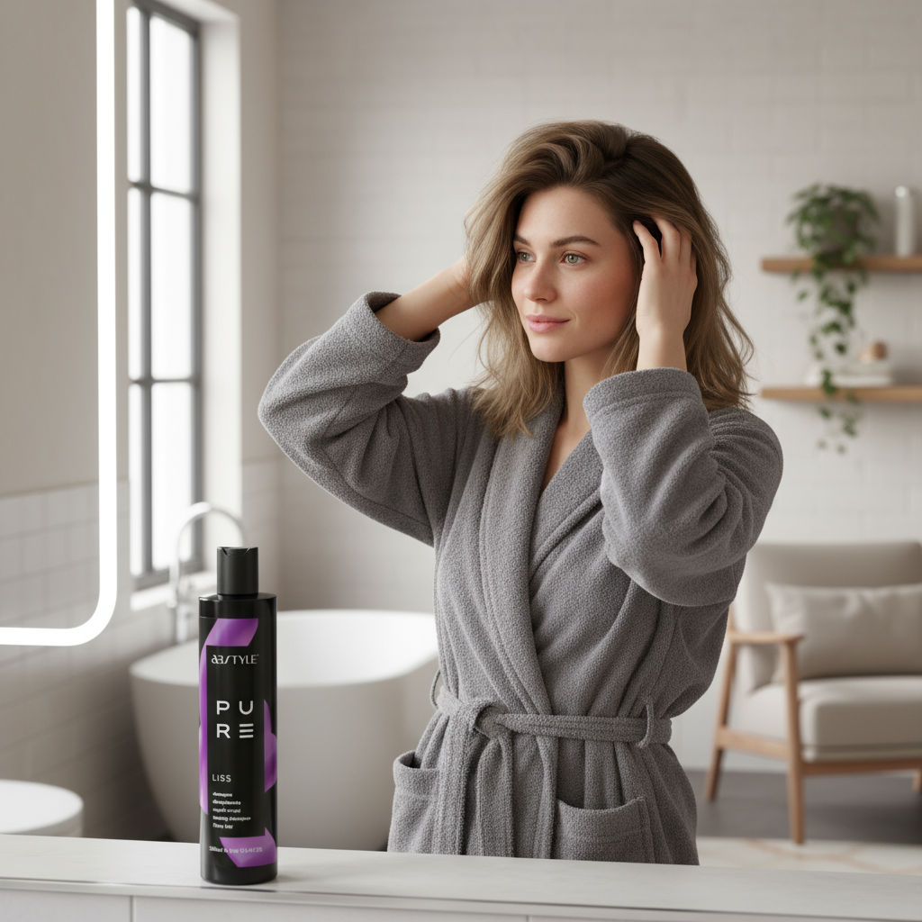 Sampon Profesional Abstyle Pure Liss, Par Drept, 300 ml