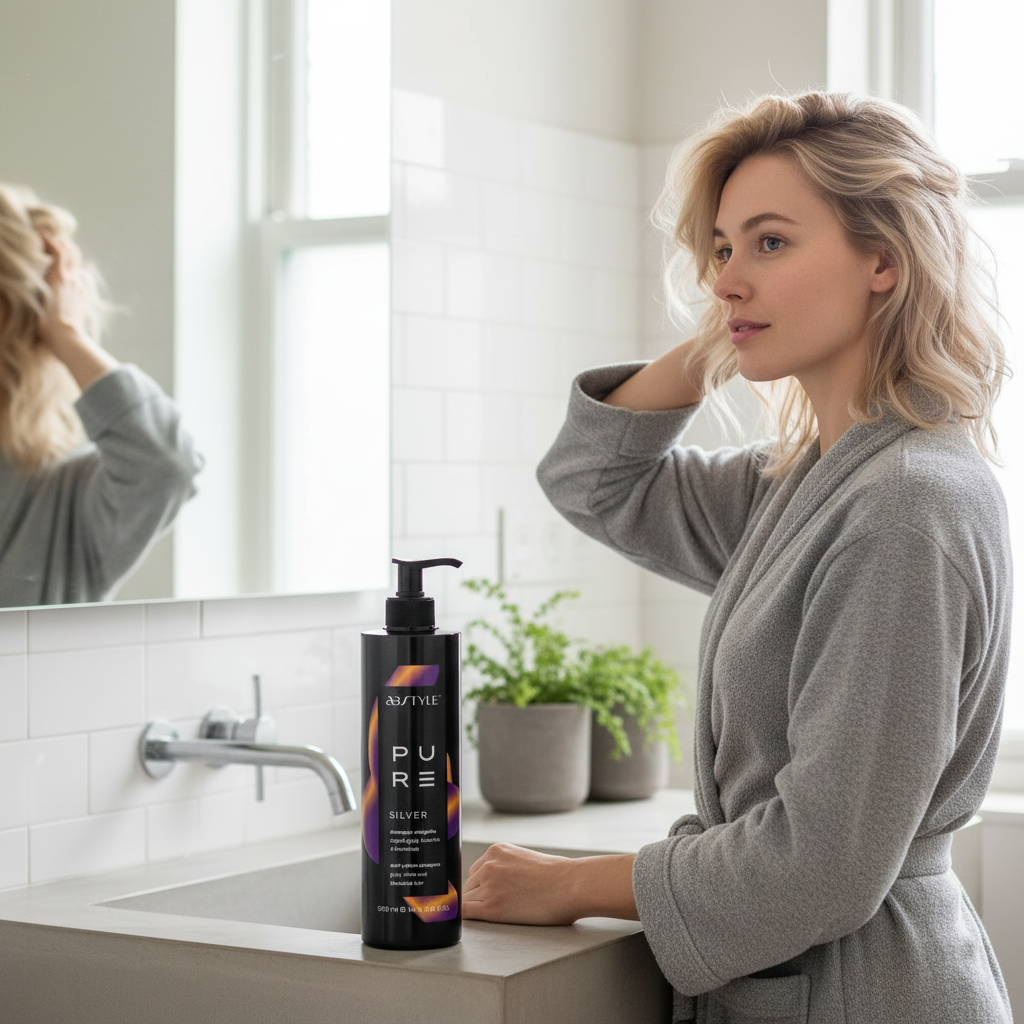 Sampon Profesional Pentru Par, Anti Galben, Pure Silver, 500 ml