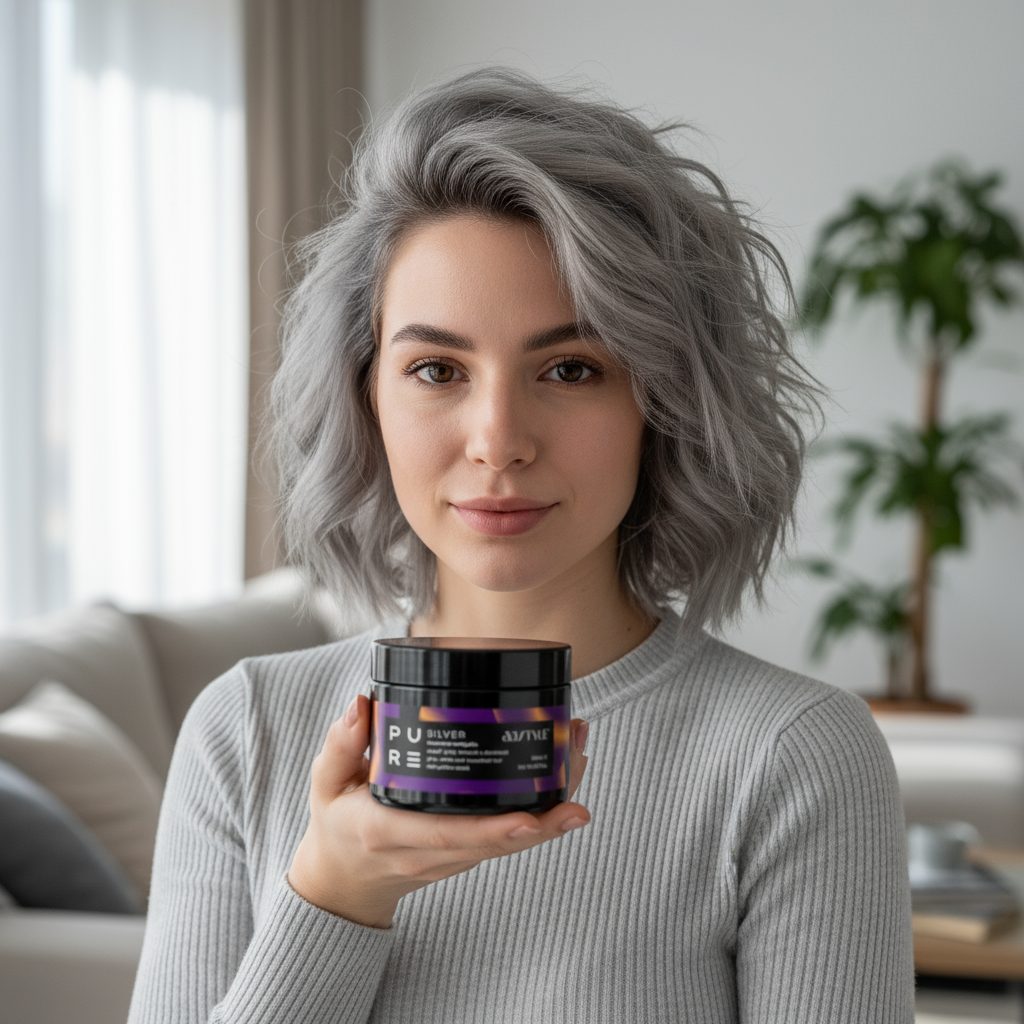 Masca Profesionala De Par, Anti-Galben, Pure Silver, 500 ml